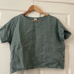 Boxy linen top